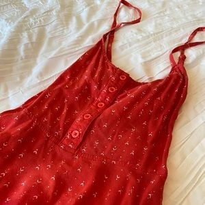 Mini red dress